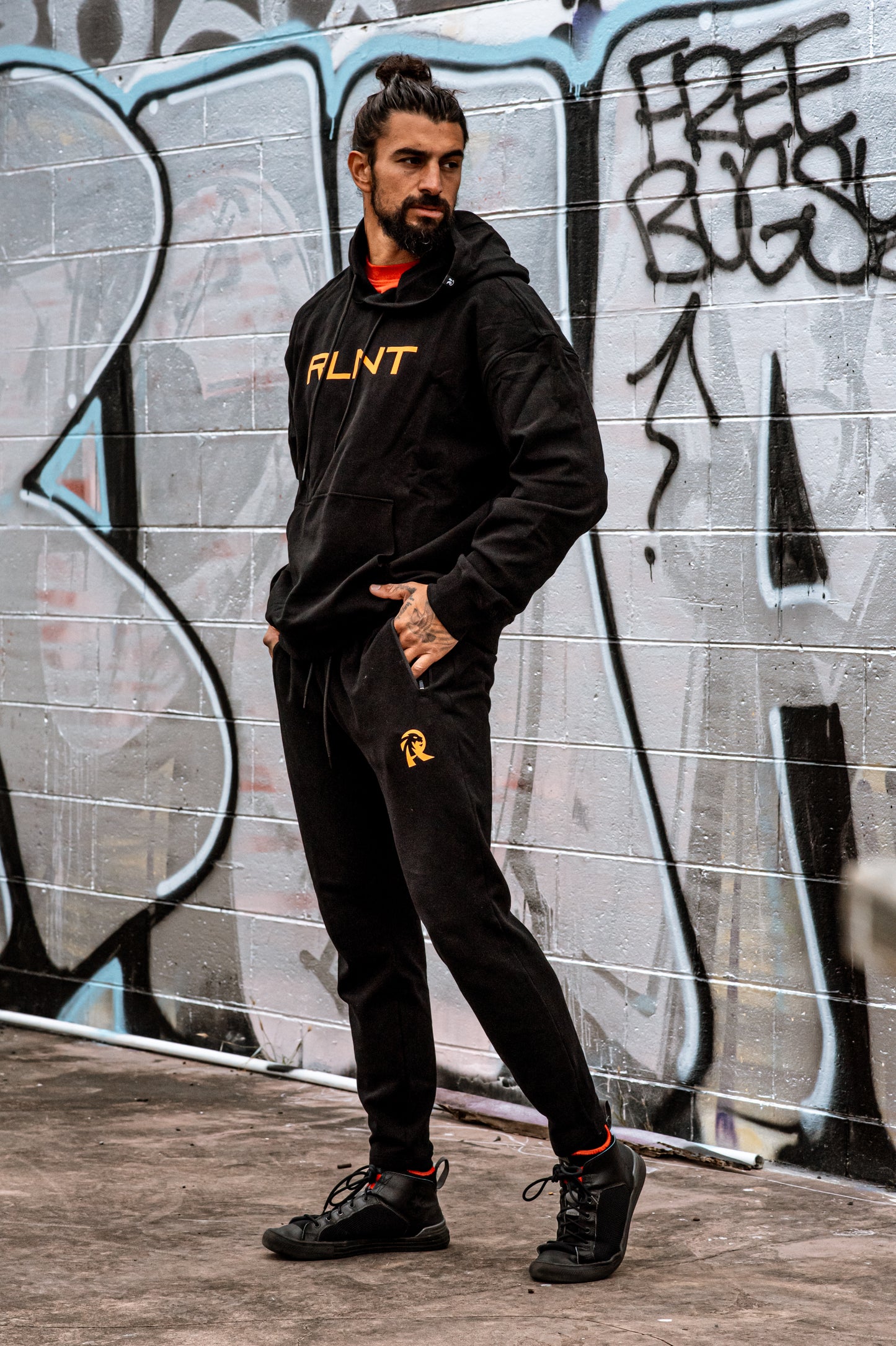 street active hoodie - blvck w dreamsicle