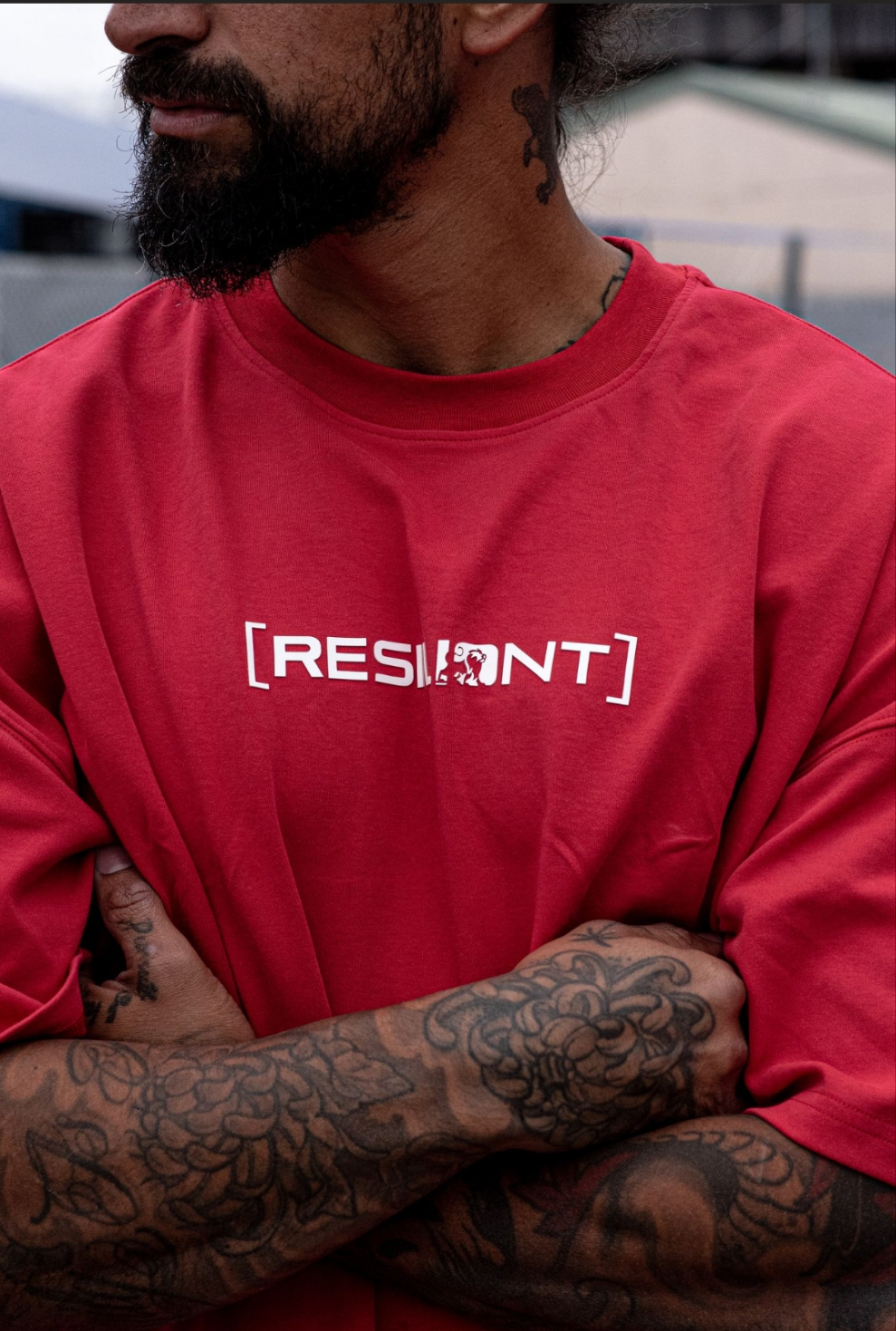 gen3 oversize tee - cherry red