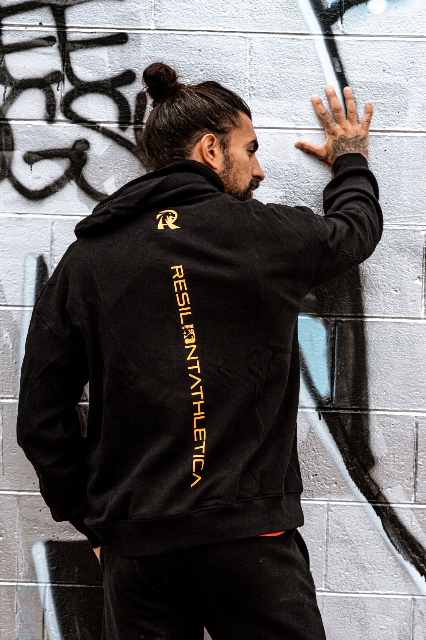 street active hoodie - blvck w dreamsicle
