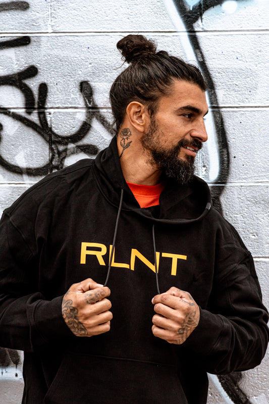 street active hoodie - blvck w dreamsicle