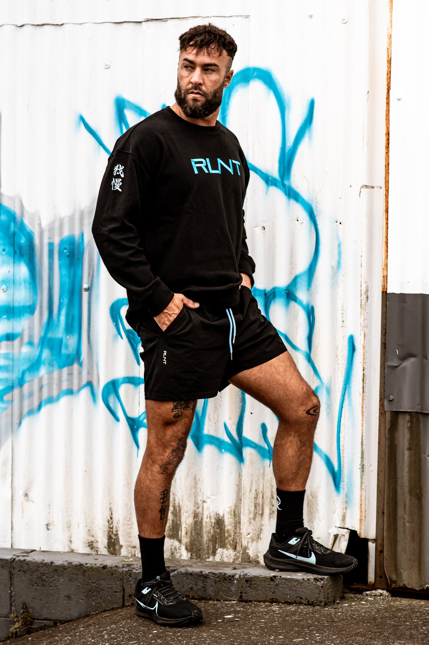 rlnt 5inch performance shorts - blvck & elemental