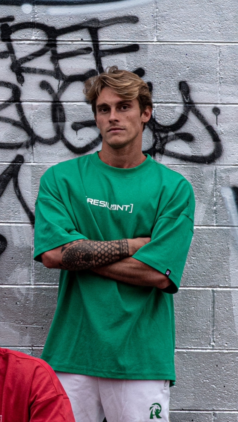 gen3 oversize tee - dark emerald green