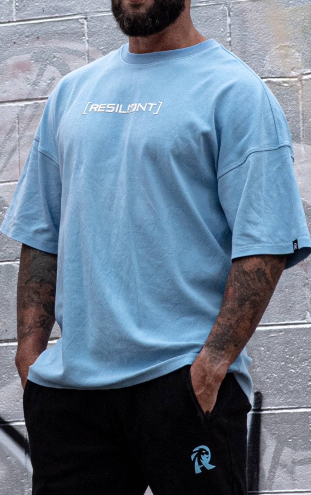 gen3 oversize tee - glacier blue