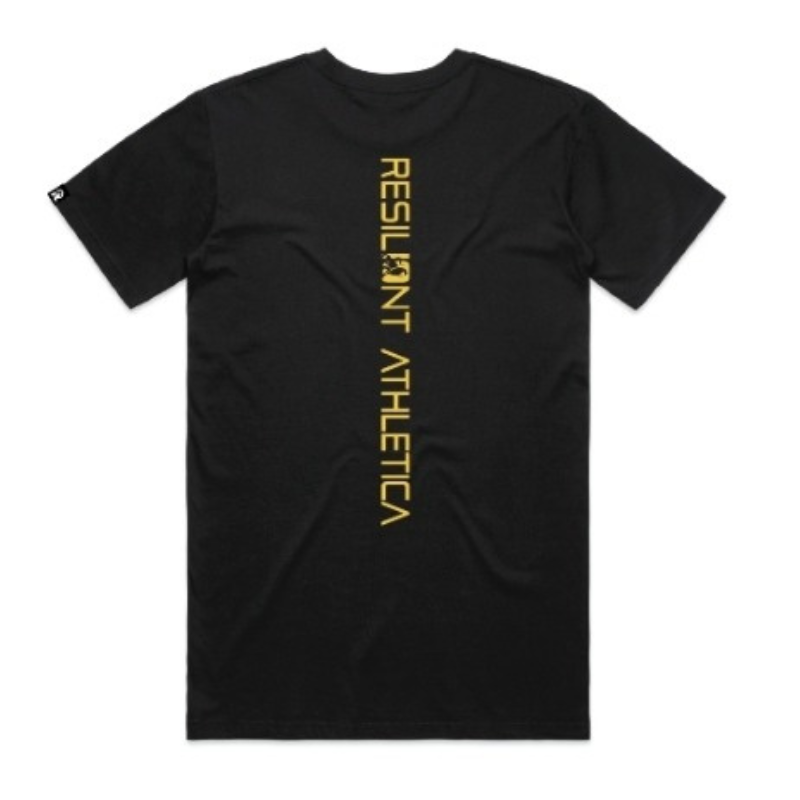 active fitted tee gen1 - blvck w amber